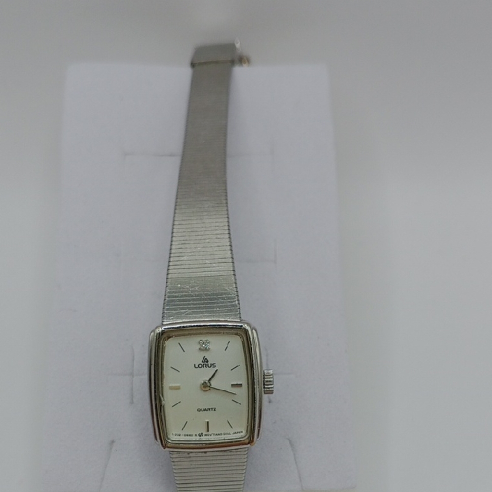 Lorus Silver Rectangular Watch